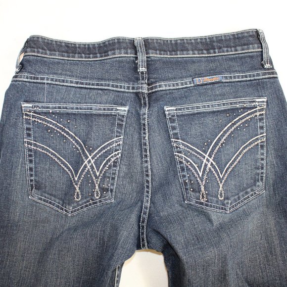 Wrangler Q-Baby Embroidered Pocket Medium Blue Boot Cut Jeans, Size 9-10… - Picture 4 of 5